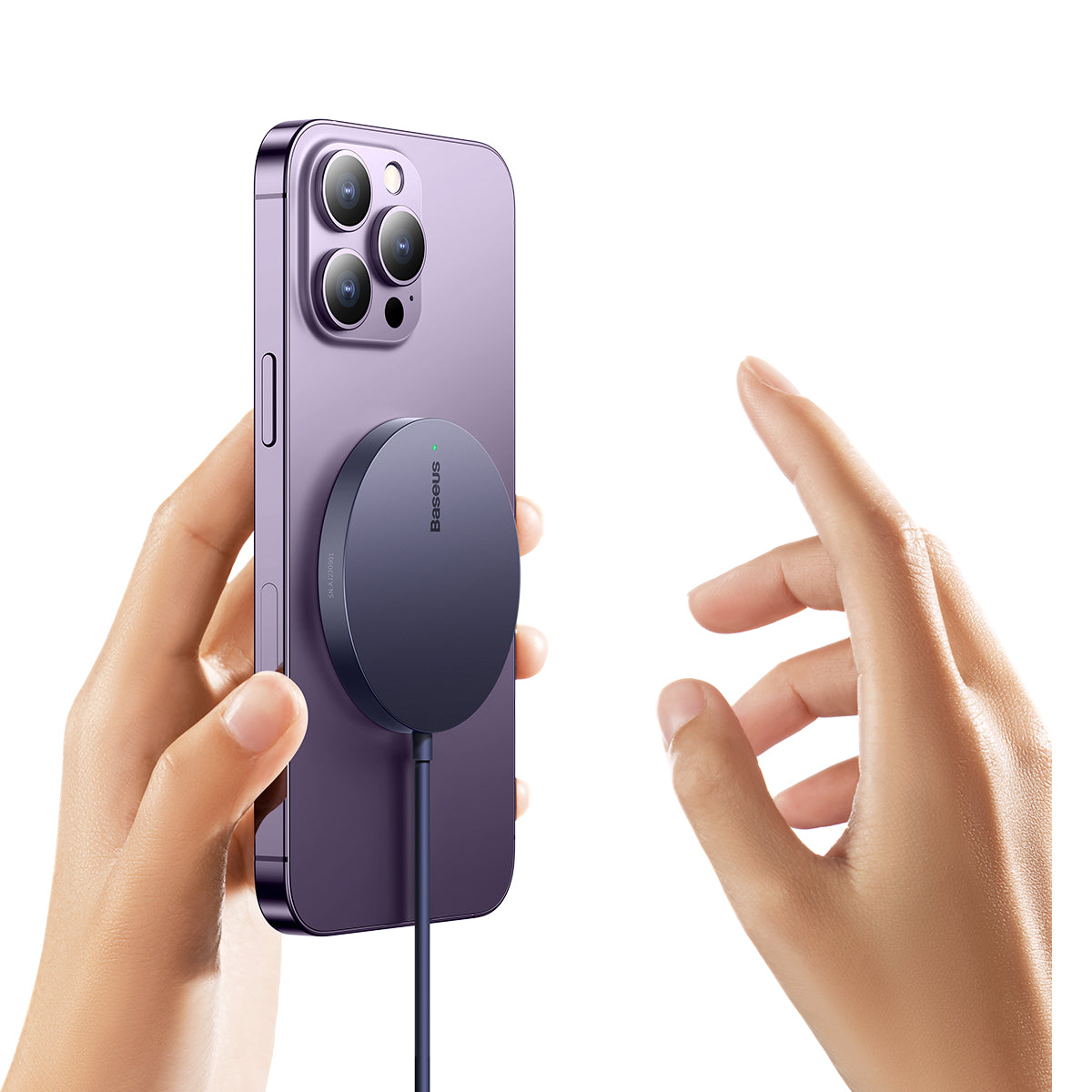 Bezdrátová nabíječka Baseus Simple Mini3 15W fialová