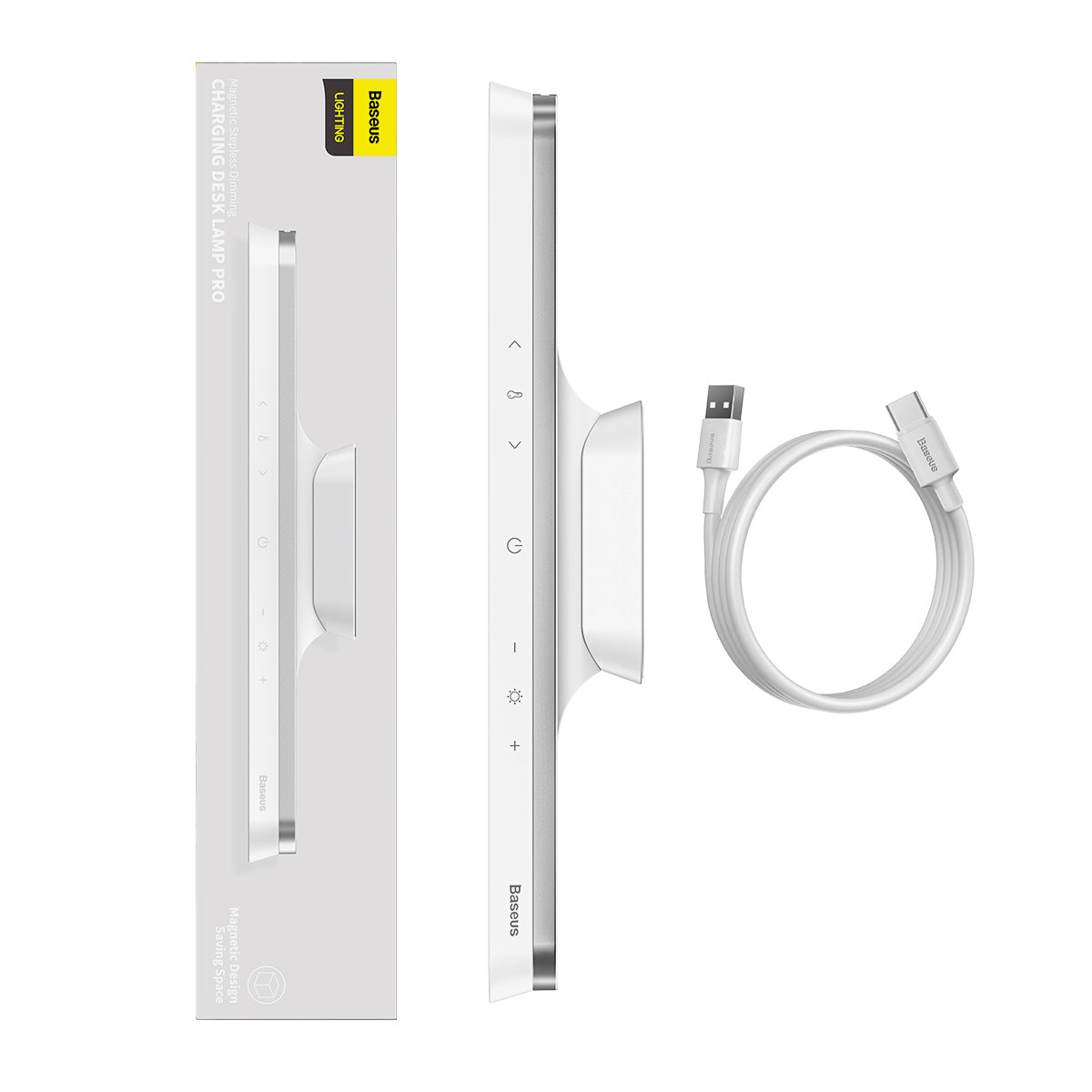 Nabíjecí magnetická stolní LED lampa Baseus Pro s plynulým stmíváním bílou