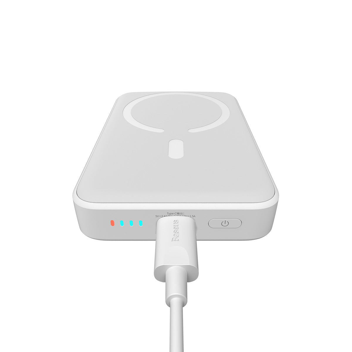 Bezdrátová powerbanka Baseus Magnetic Mini 10000mAh, 20W bílá