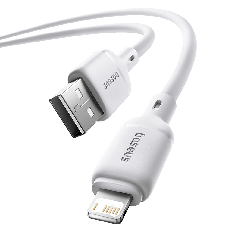 Kabel Baseus Silky USB/Lightning 1m 2,4A bílý