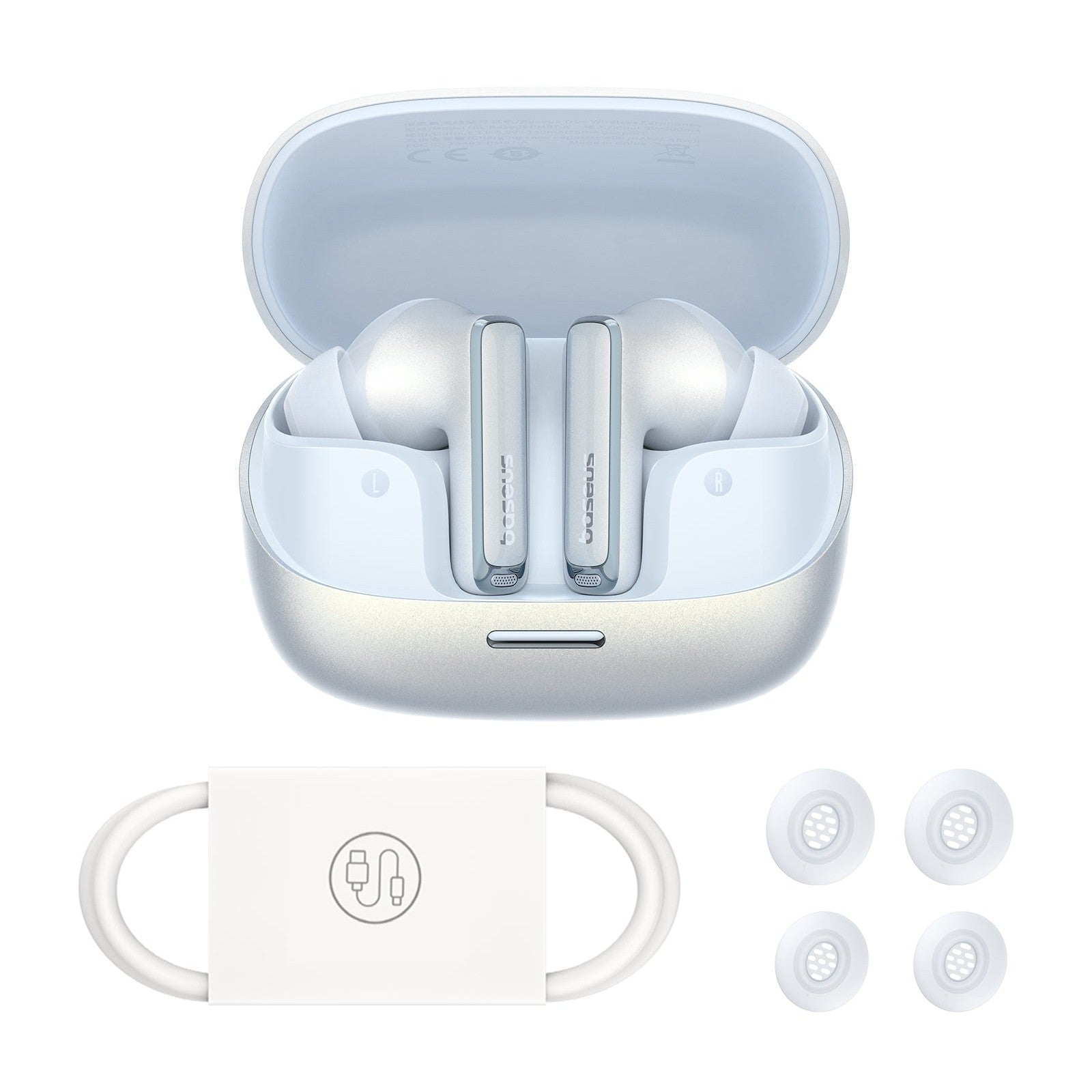 Bluetooth sluchátka Baseus Bowie M2s Pro bílá