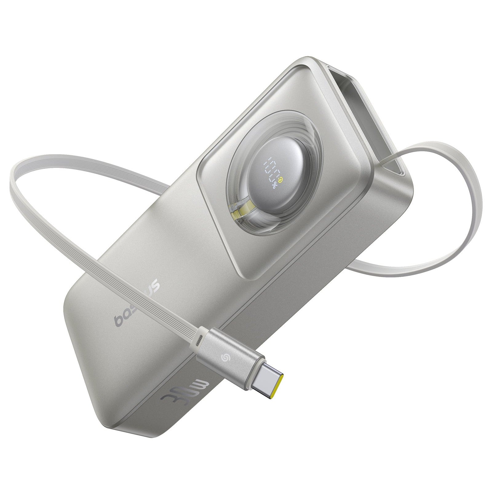 Powerbanka Baseus OS Free2Pull 10000mAh, 30W, s kabelem USB-C šedá