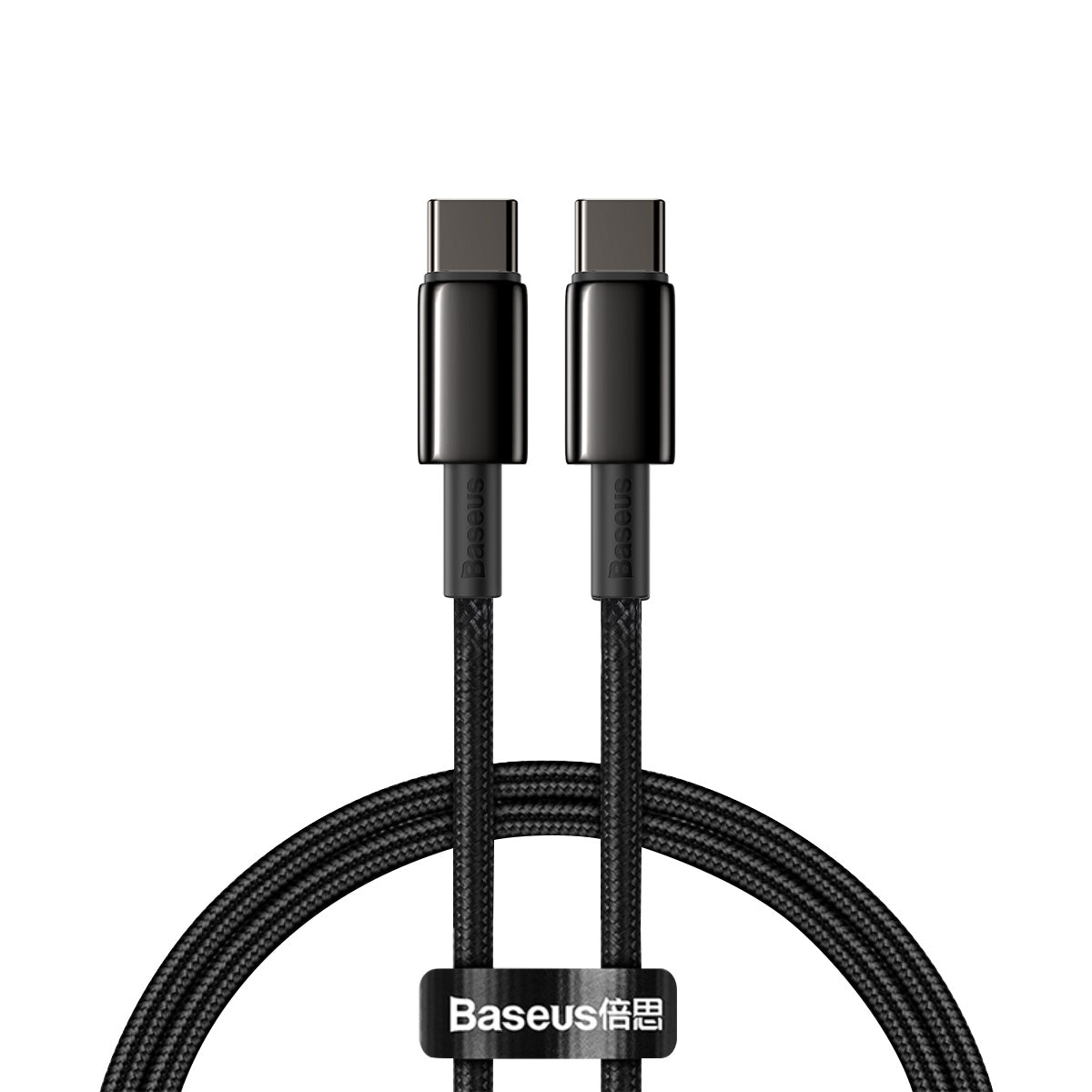 Kabel Baseus Tungsten Gold USB-C/USB-C 1m 100W černý