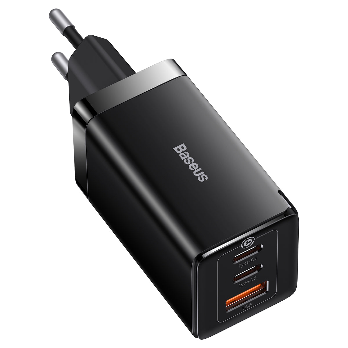 Nabíječka do sítě Baseus GaN5 Pro 65W s USB-C/USB-C kabelem 100W 1m, 1xUSB, 2xUSB-C černá