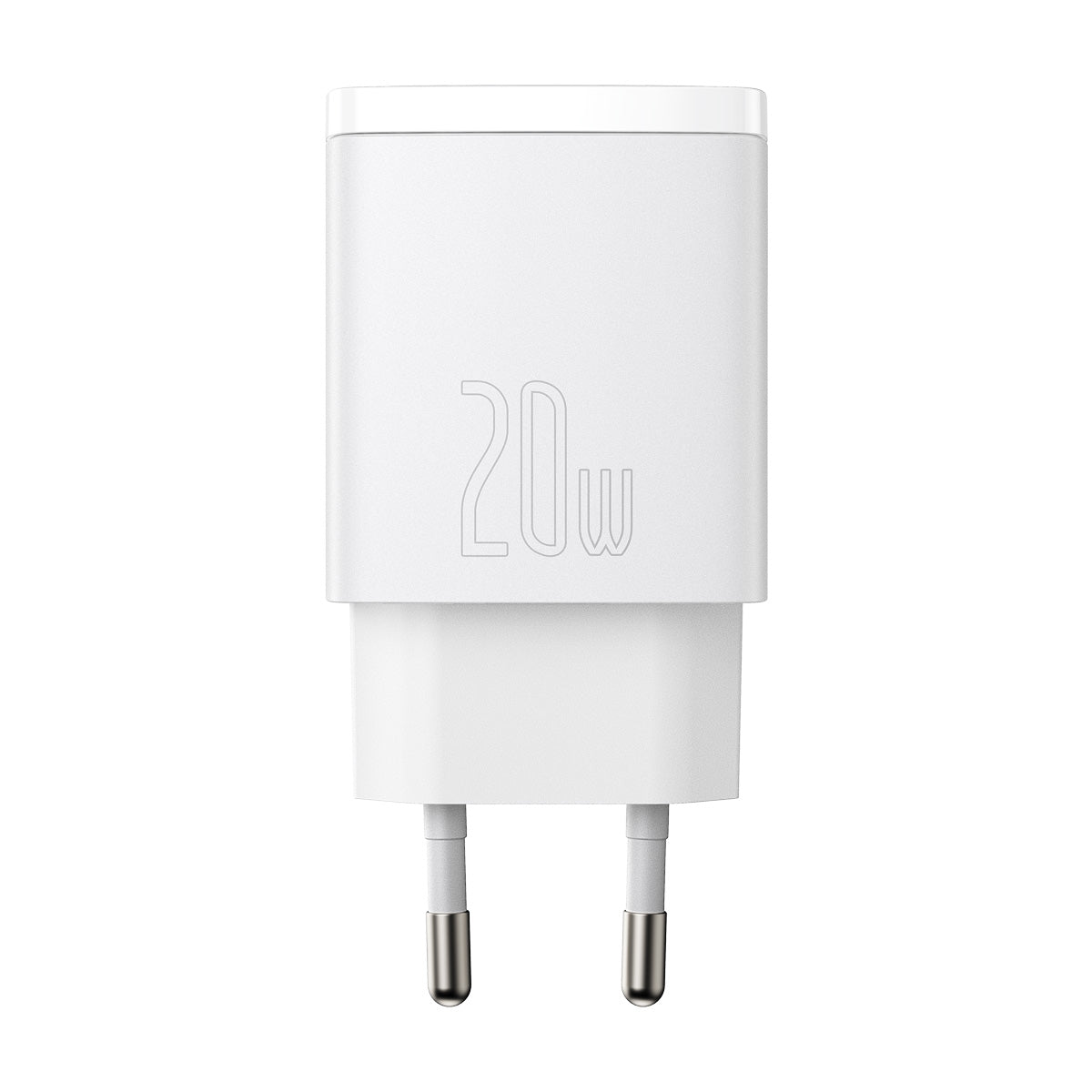 Nabíječka do sítě Baseus Compact 20W, 1xUSB, 1xUSB-C bílá