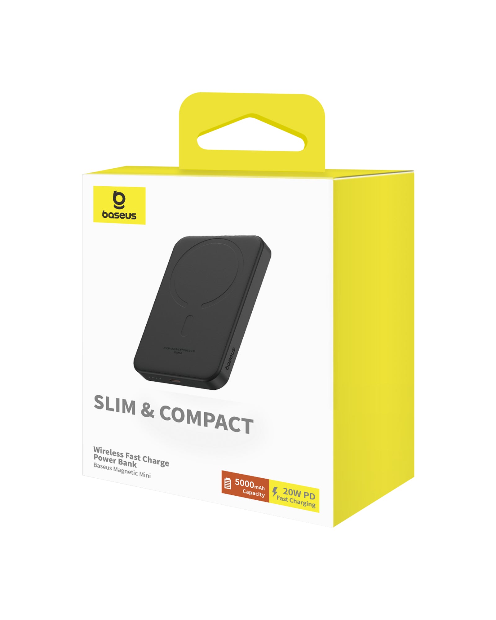 Bezdrátová powerbanka Baseus Magnetic Mini 5000mAh, 20W černá