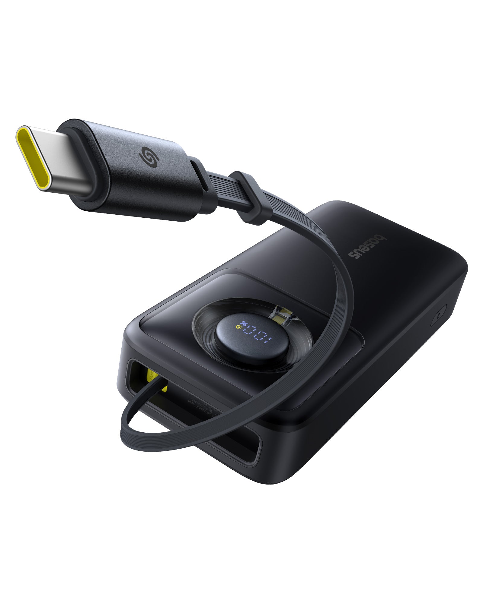 Powerbanka Baseus Free2Pull 20000mAh, 65W, s kabelem USB-C černá