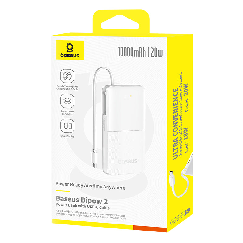 Powerbanka Baseus Bipow 2 10000mAh, 20W bílá