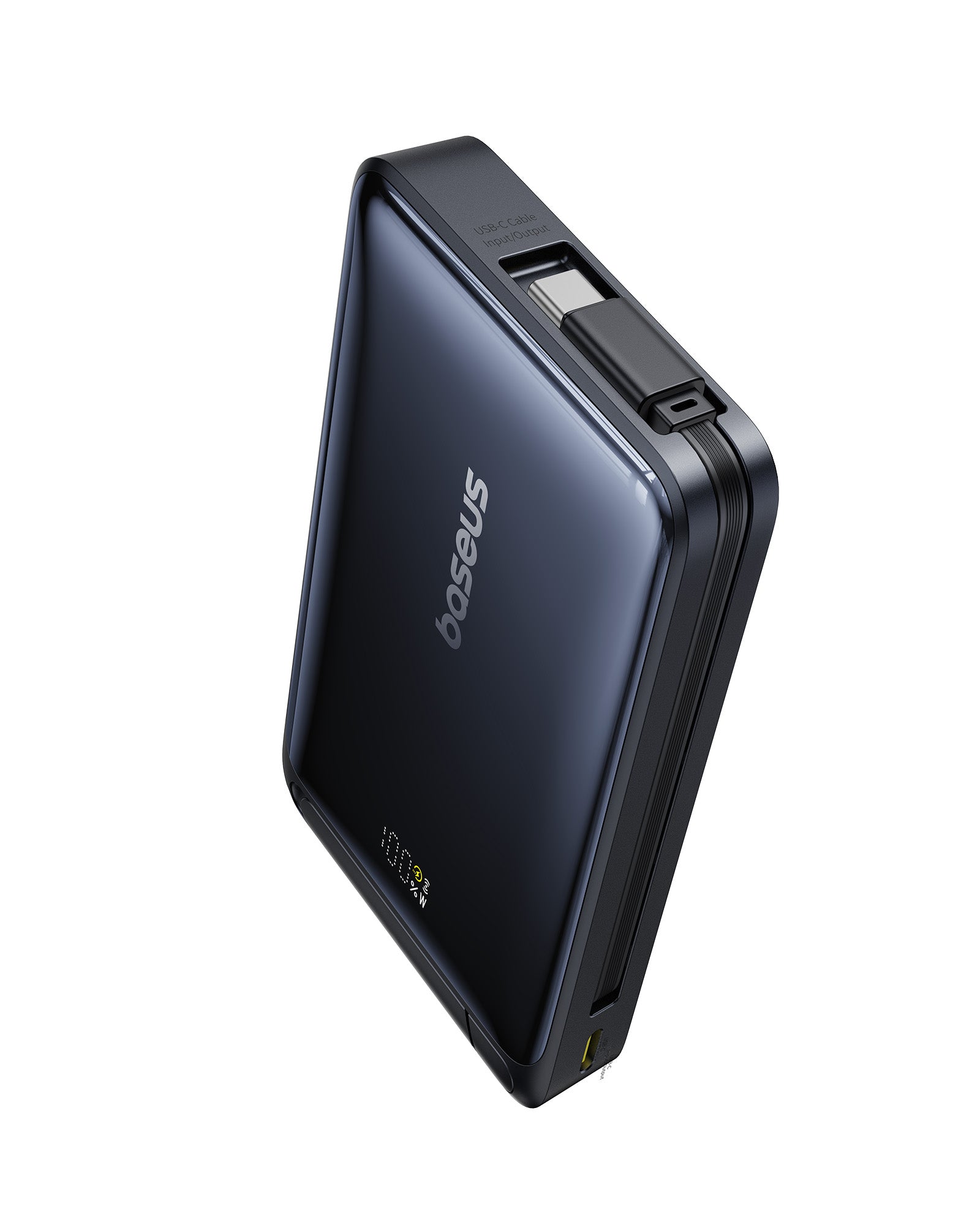 Powerbanka Baseus Nomos Qi2 10000mAh, 45W, s kabelem USB-C černá