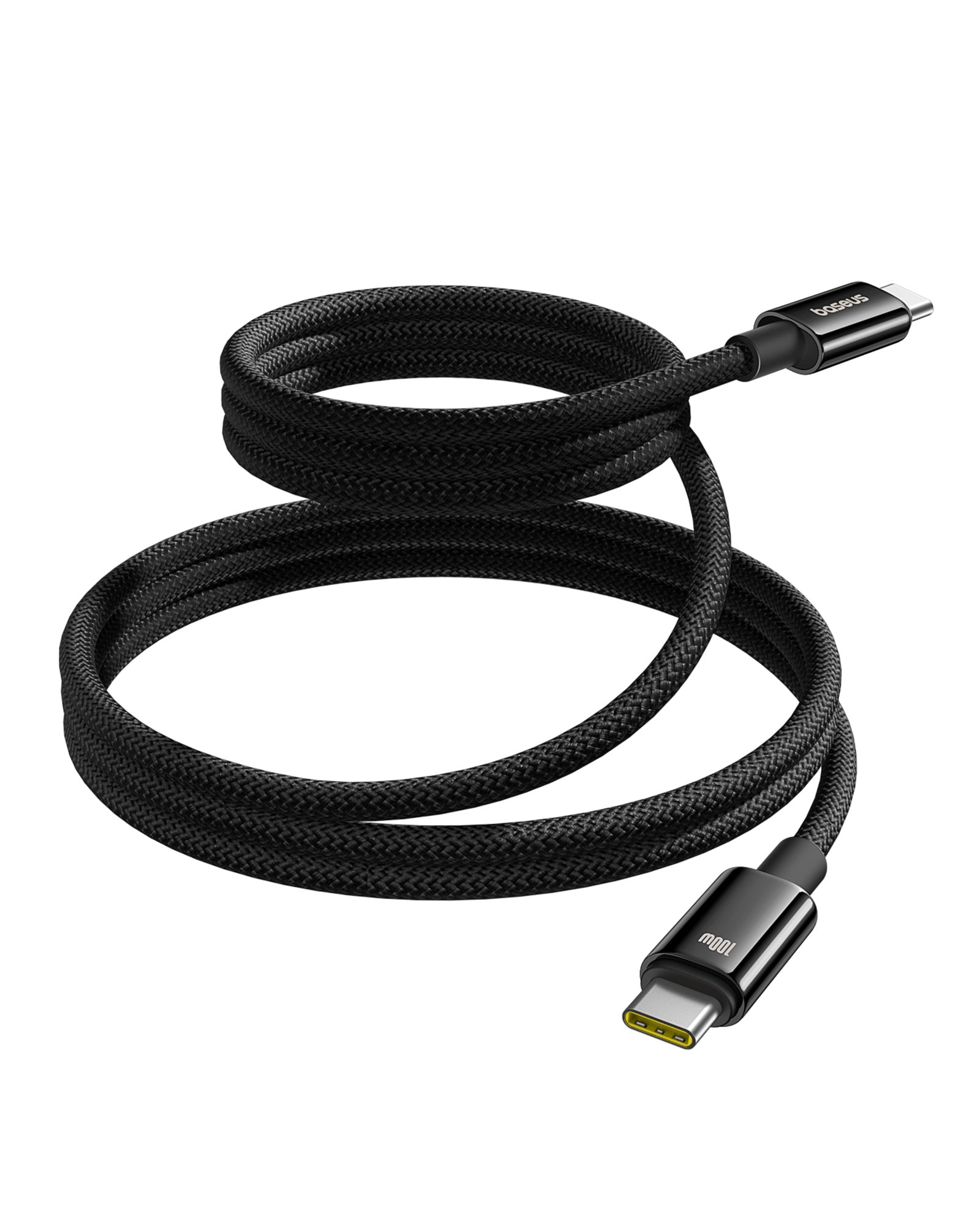 Magnetický kabel Baseus Tungsten Gold USB-C/USB-C 1m 100W černý