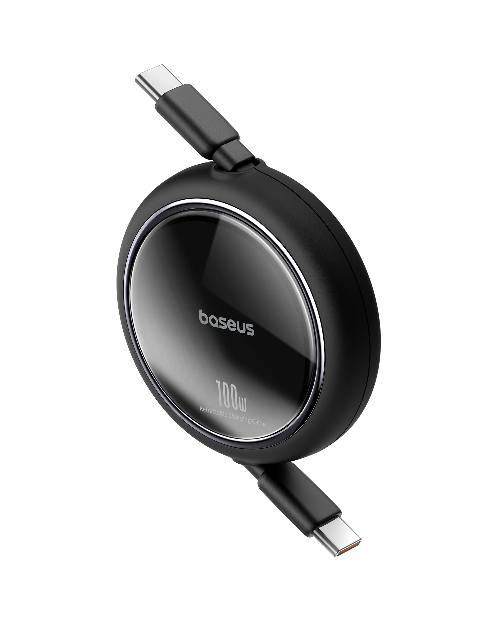 Navíjecí kabel Baseus Free2Draw USB-C/USB-C 1m 100W černý