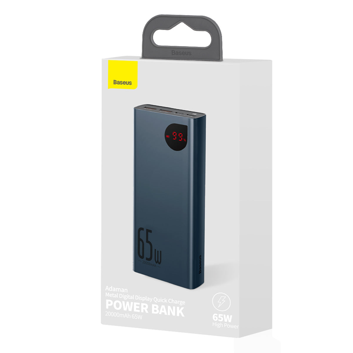 Powerbanka Baseus Adaman Metal 20000mAh, 65W modrá