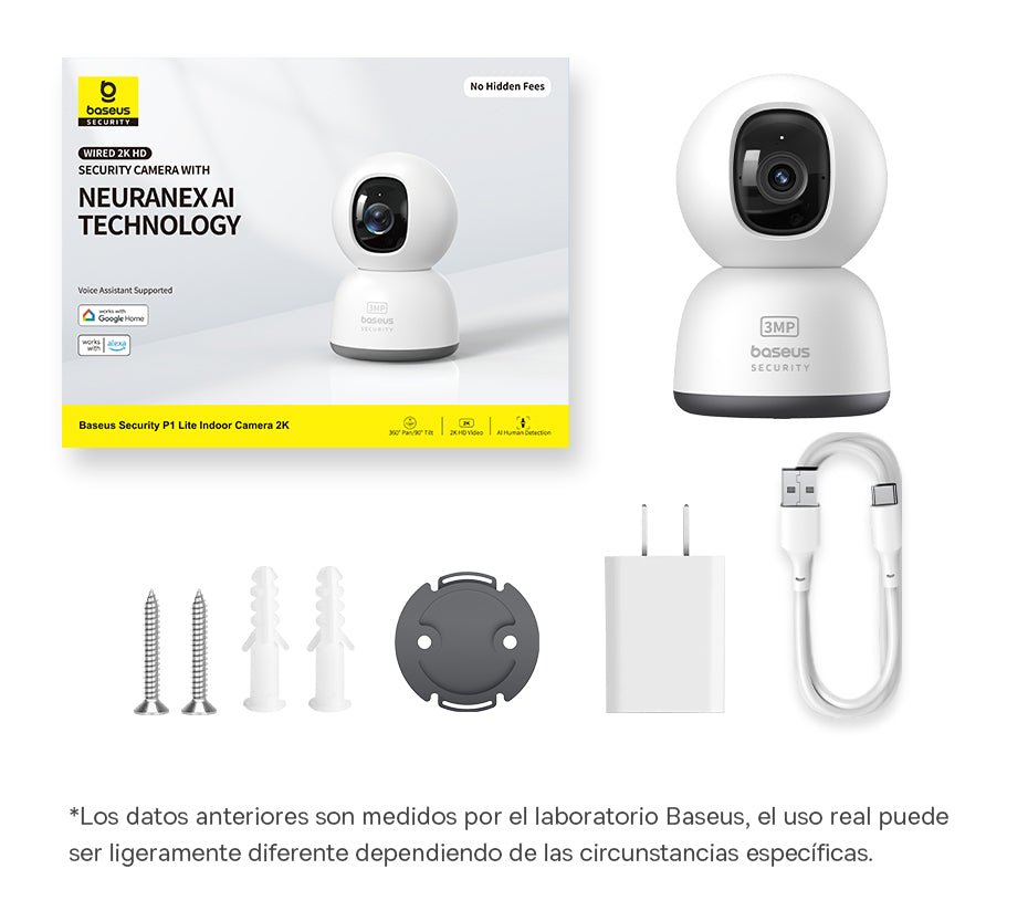 Vnitřní kamera Baseus Security P1 Lite 2K bílá