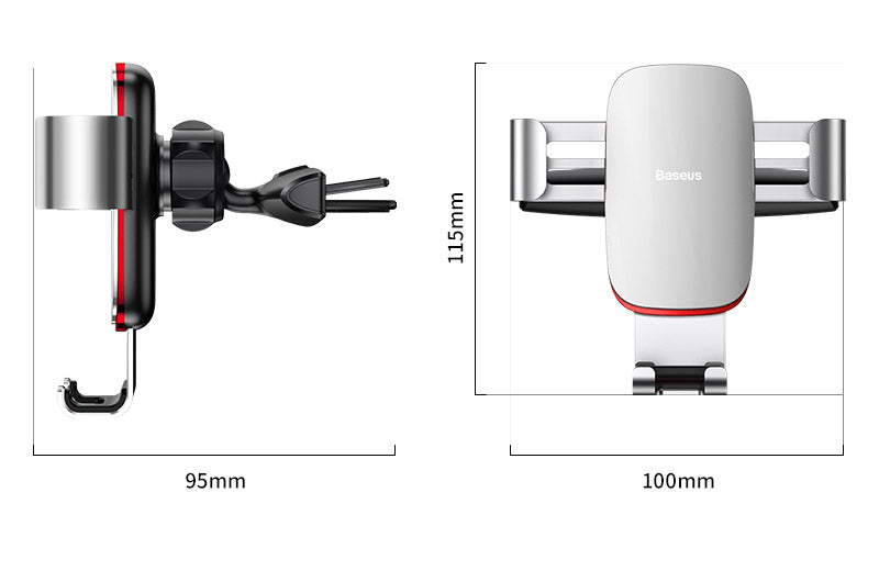 Držák do auta Baseus Metal Age Gravity do CD mechaniky šedý