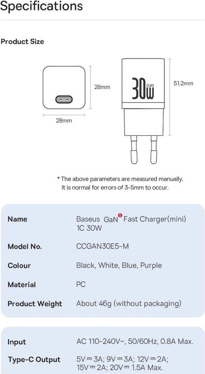 Nabíječka do sítě Baseus GaN5 30W lifestyle