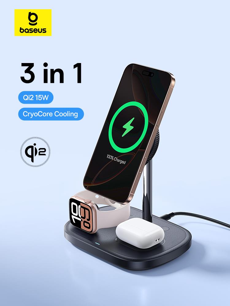 Bezdrátová nabíječka 3v1 Baseus EnerFill FS41 lifestyle