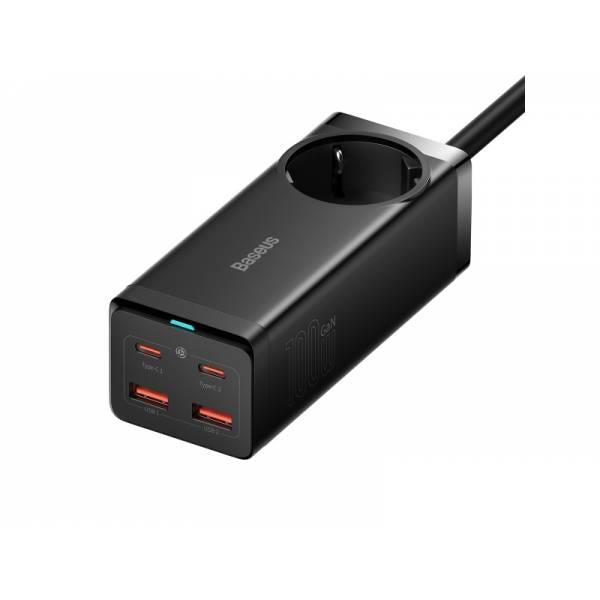 Nabíjecí stanice Baseus GaN3 Pro 100W 1xzásuvka, 2xUSB-C, 2xUSB černá