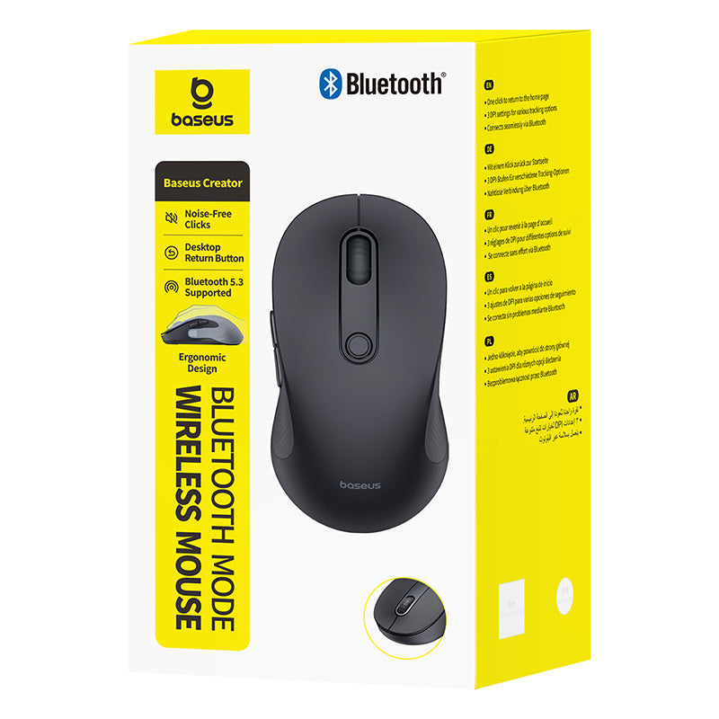 Ergonomická Bezdrátová Myš Baseus F02 - černá