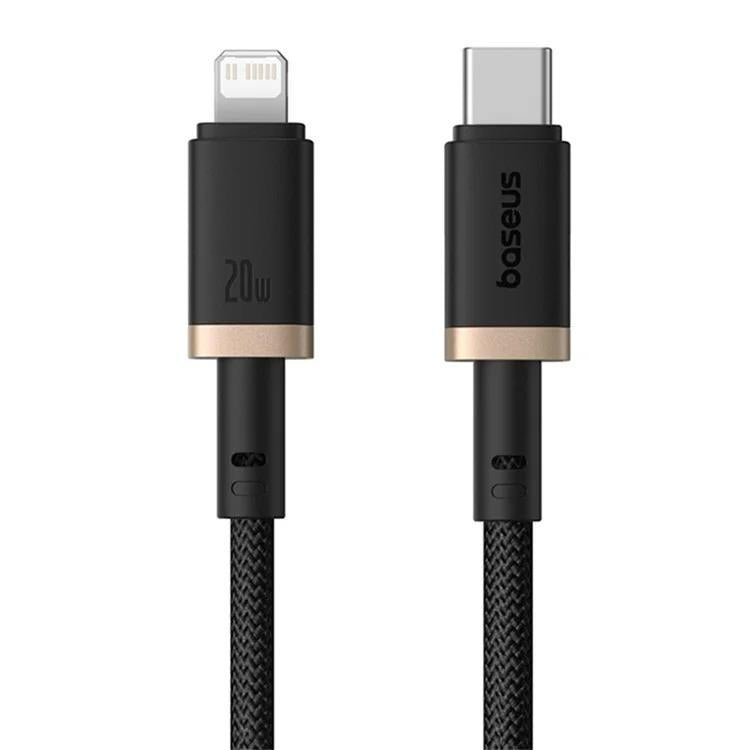 Kabel Baseus Dura USB-C/Lightning 2m 20W černo zlatý