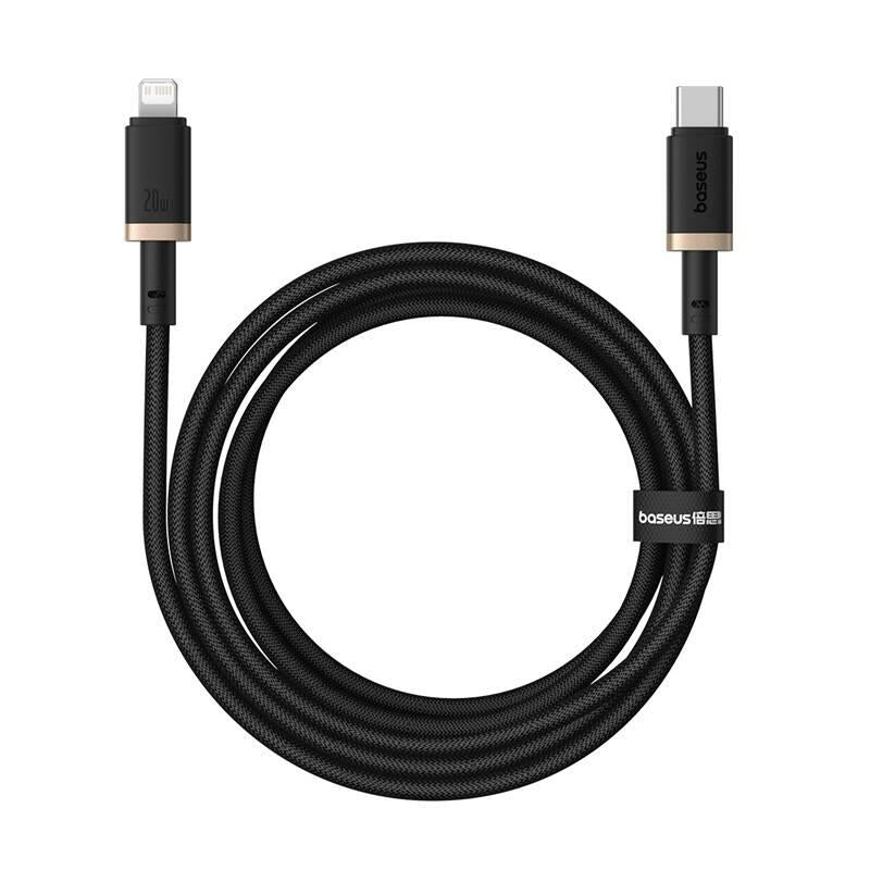 Kabel Baseus Dura USB-C/Lightning 2m 20W černo zlatý