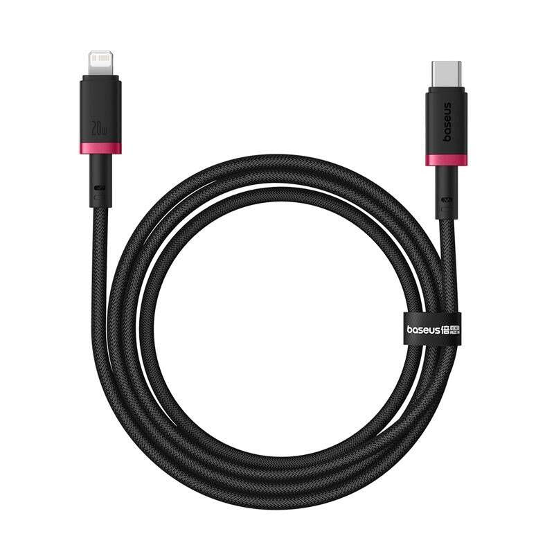 Kabel Baseus Dura USB-C/Lightning 20W černo červený
