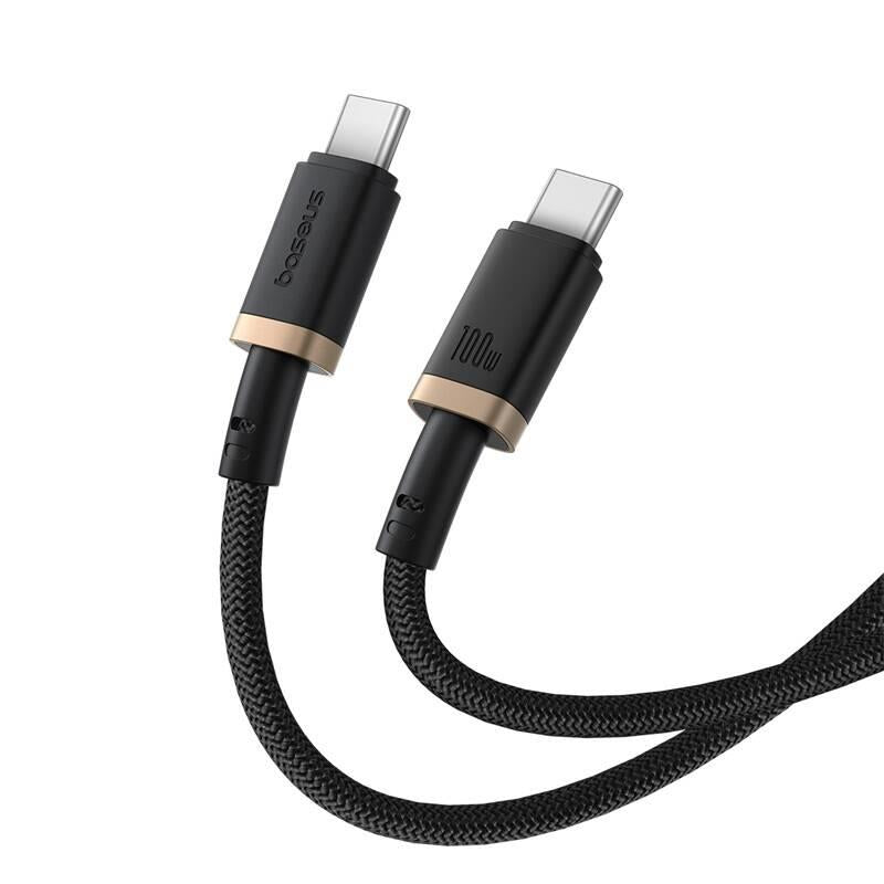 Kabel Baseus Dura USB-C/USB-C 2m 100W černo zlatý