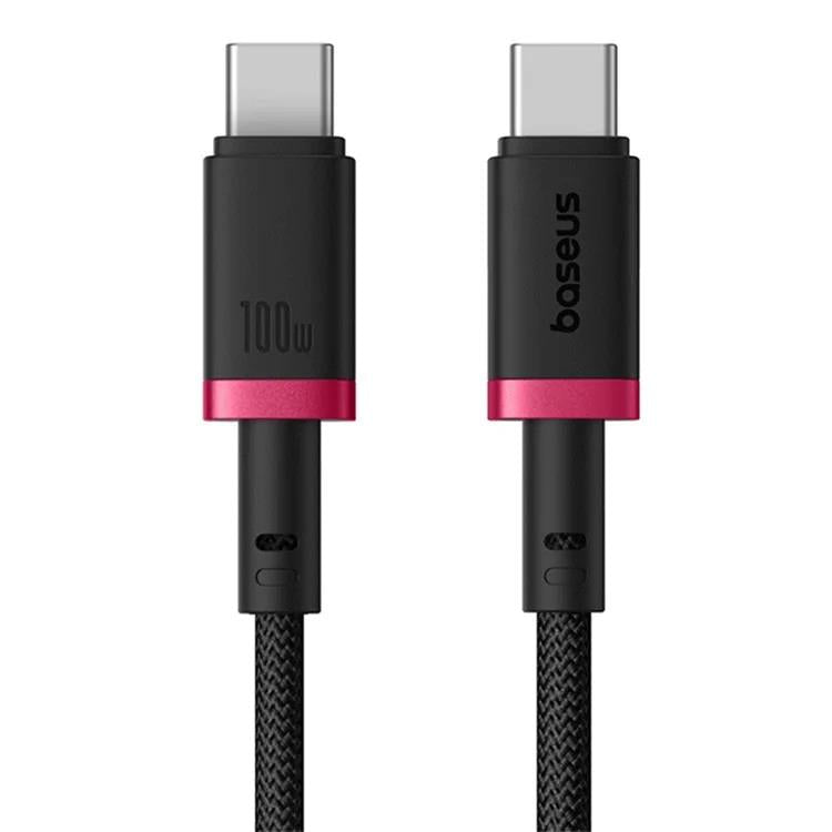 Kabel Baseus Dura USB-C/USB-C 2m 100W červeno černý