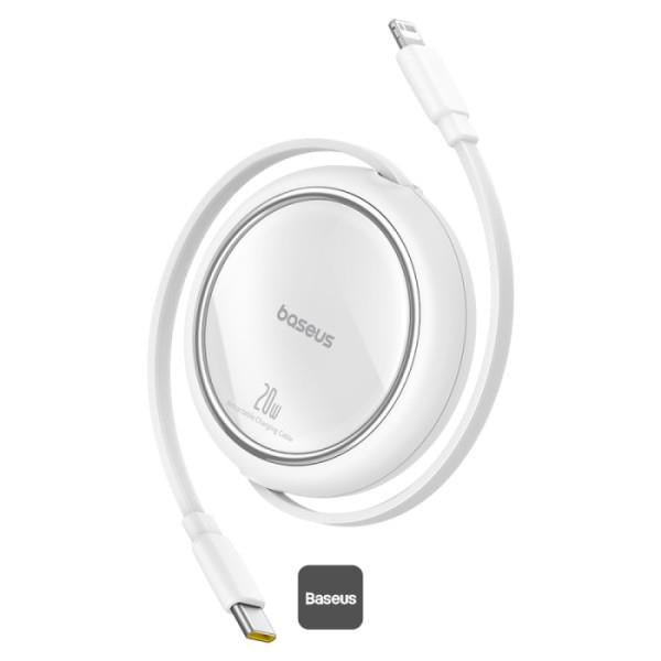 Navíjecí kabel Baseus Free2Pull USB-C/Lightning 20W bílý