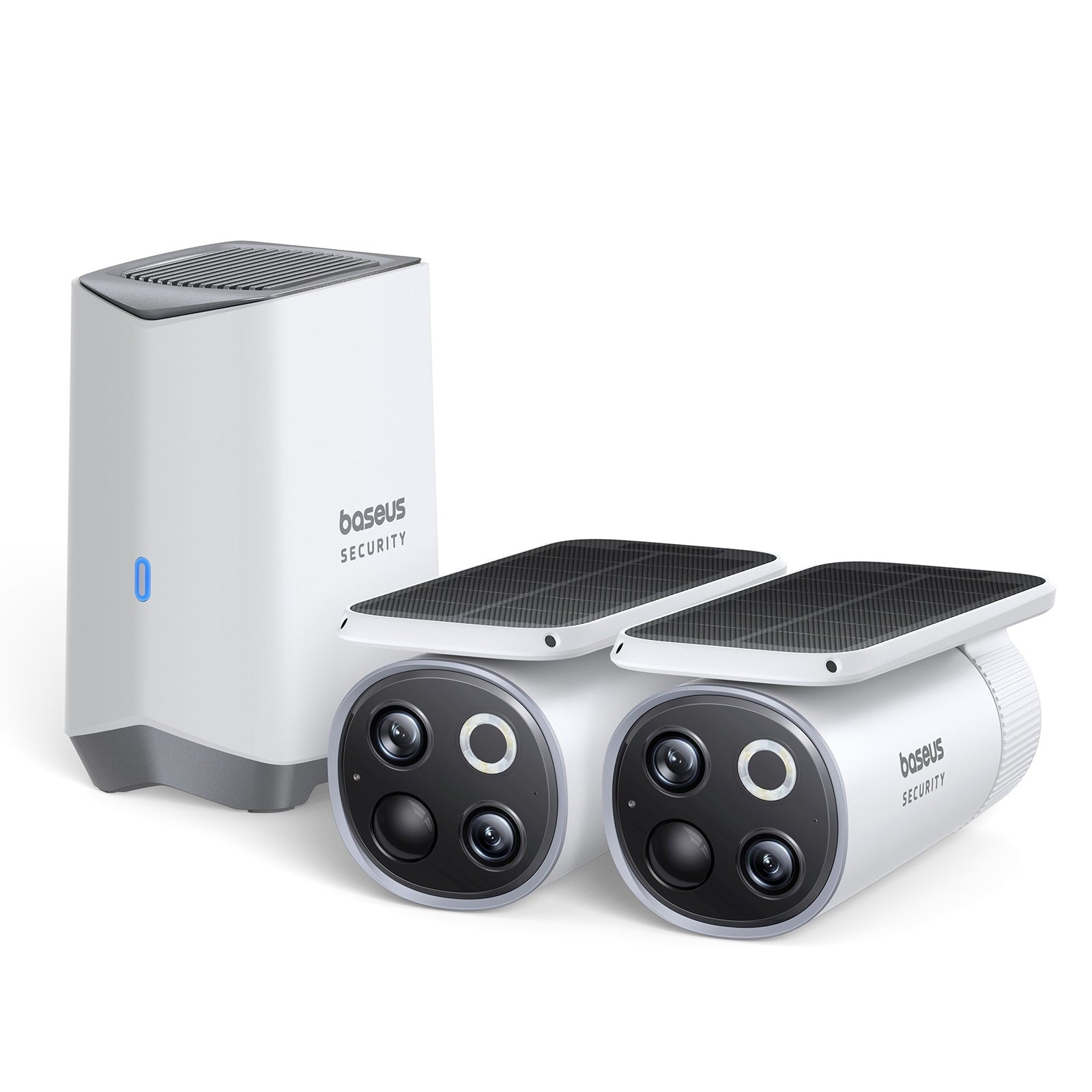 Venkovní kamera Baseus Security S1 Pro 3K (sada 2ks+centrální stanice) bílá