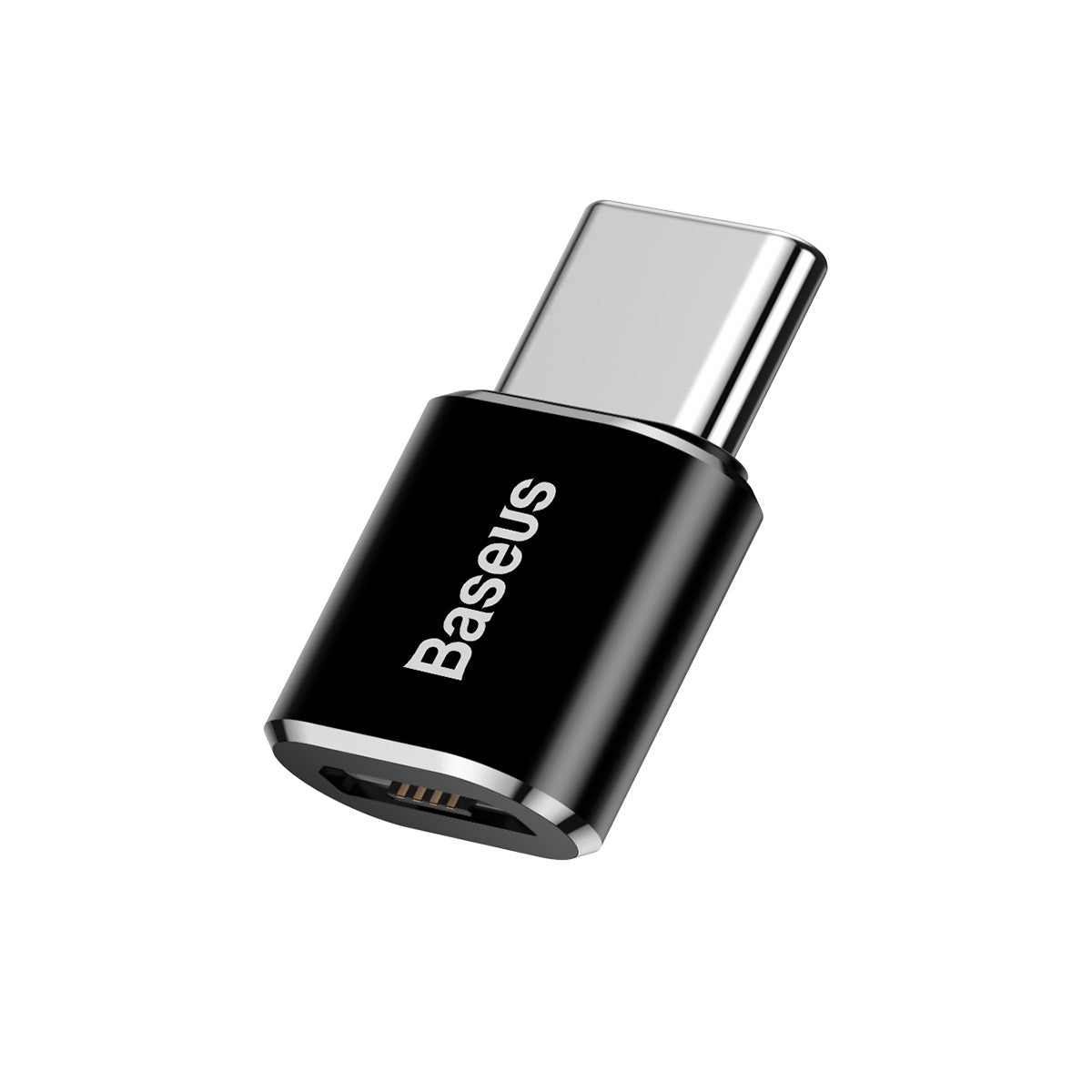 Adaptér Baseus microUSB/USB-C (F/M) černý