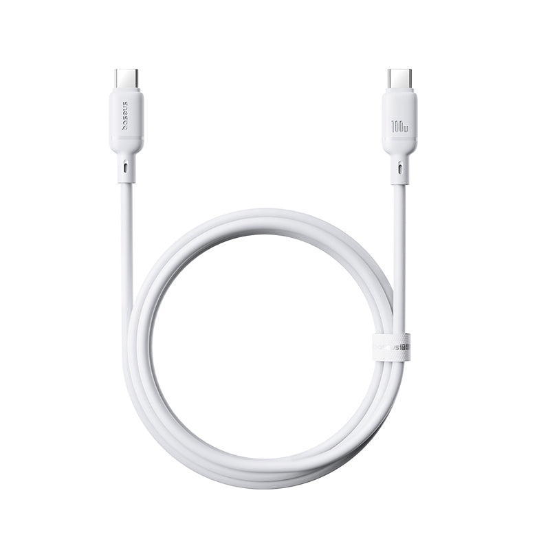 Kabel Baseus Silky USB-C/USB-C 1m 100W bílý