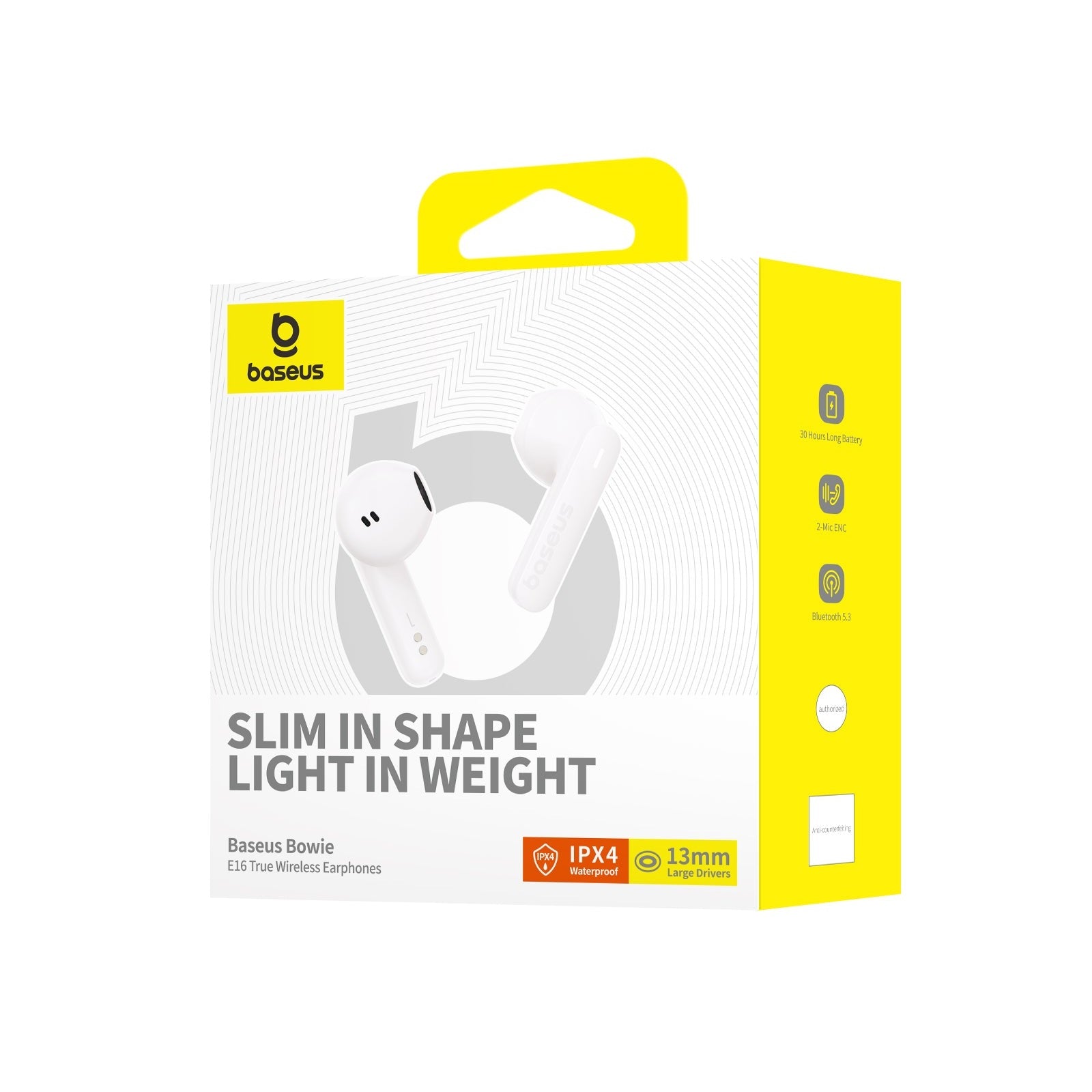 Bluetooth sluchátka Baseus Bowie E16 bílá