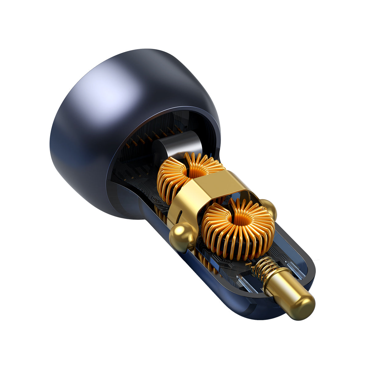 Nabíječka do auta Baseus 65W 1x USB, 1xUSB-C šedá