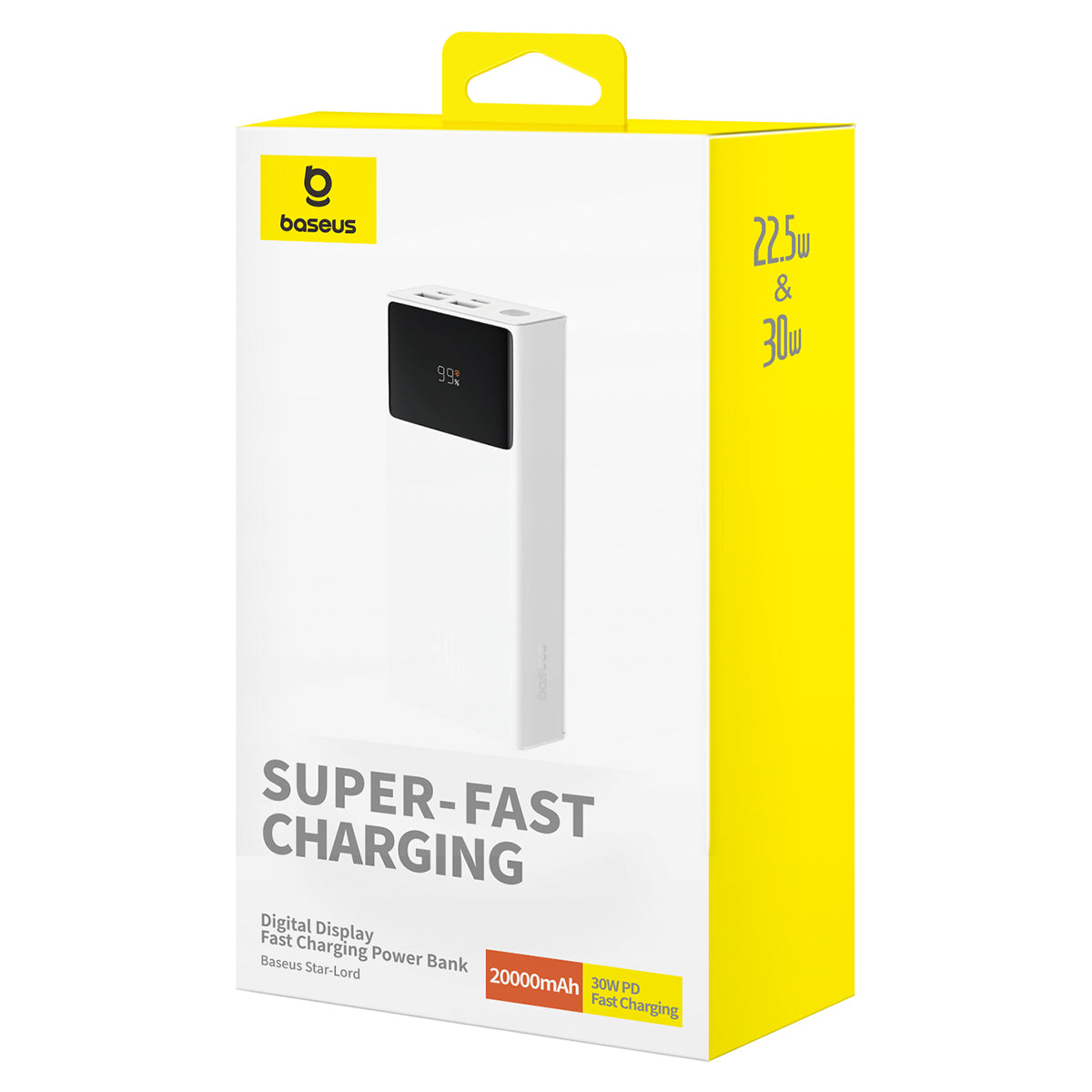 Powerbanka Baseus Star-Lord 20000mAh, 30W bílá