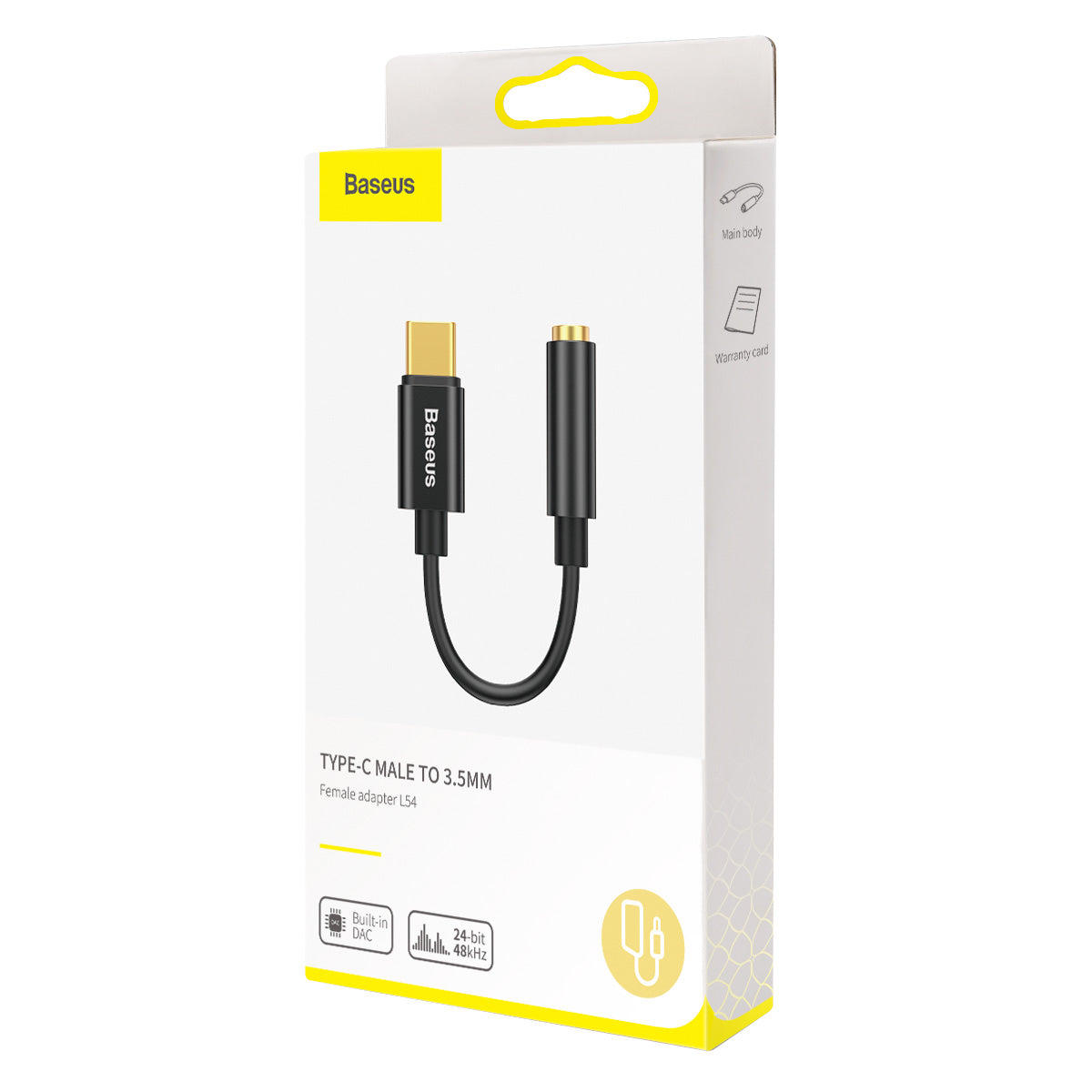 Audio adaptér Baseus z USB-C na 3,5mm jack černý