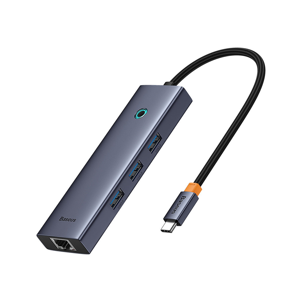 Dokovací stanice 6v1 Baseus Ultra Joy 100W 1xUSB-C, 3xUSB, 1xHDMI, 1xRJ45 šedá