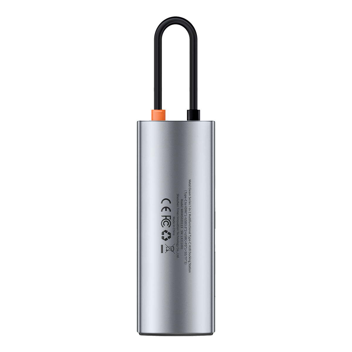 Dokovací stanice 7v1 Baseus 100W 2xUSB-C, 2xUSB, 1xHDMI, SD/microSD slot šedá