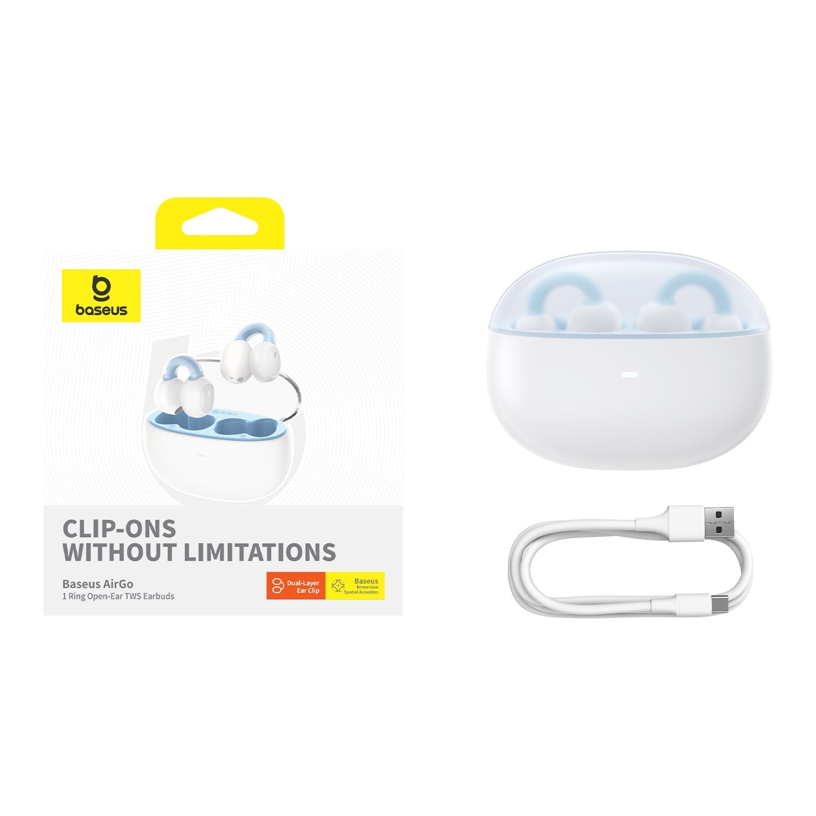 Bluetooth sluchátka Baseus AirGo 1 TWS bílá