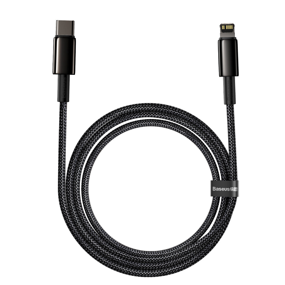 Kabel Baseus Tungsten Gold USB-C/Lightning 2m 20W černý