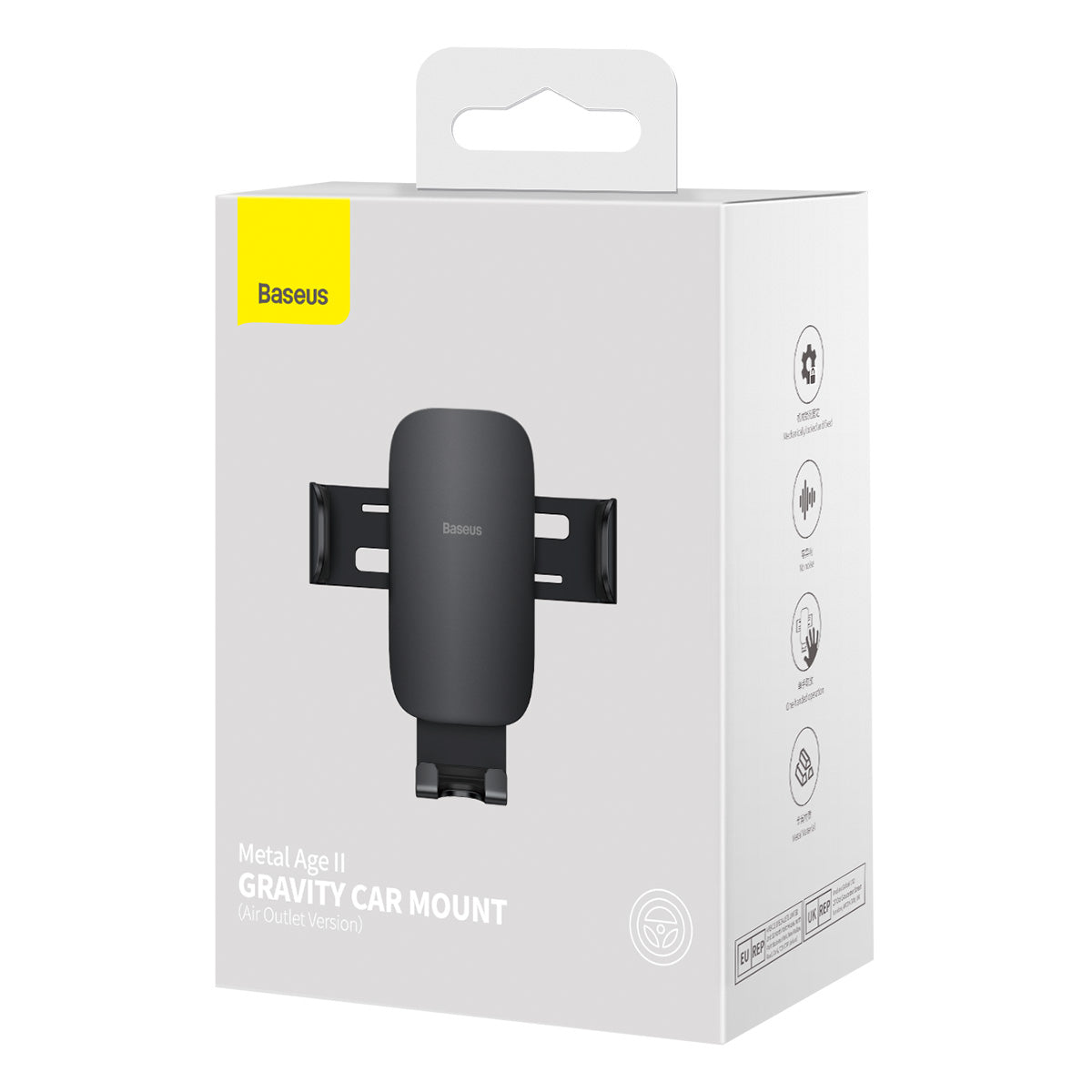 Držák do auta Baseus Metal Age 2 Gravity do ventilační mřížky černé