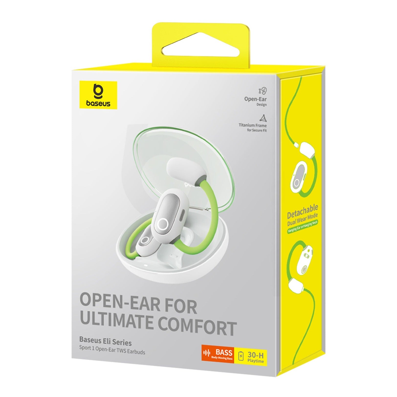 Bluetooth sluchátka Baseus Eli Sport 1 Open-Ear zelená