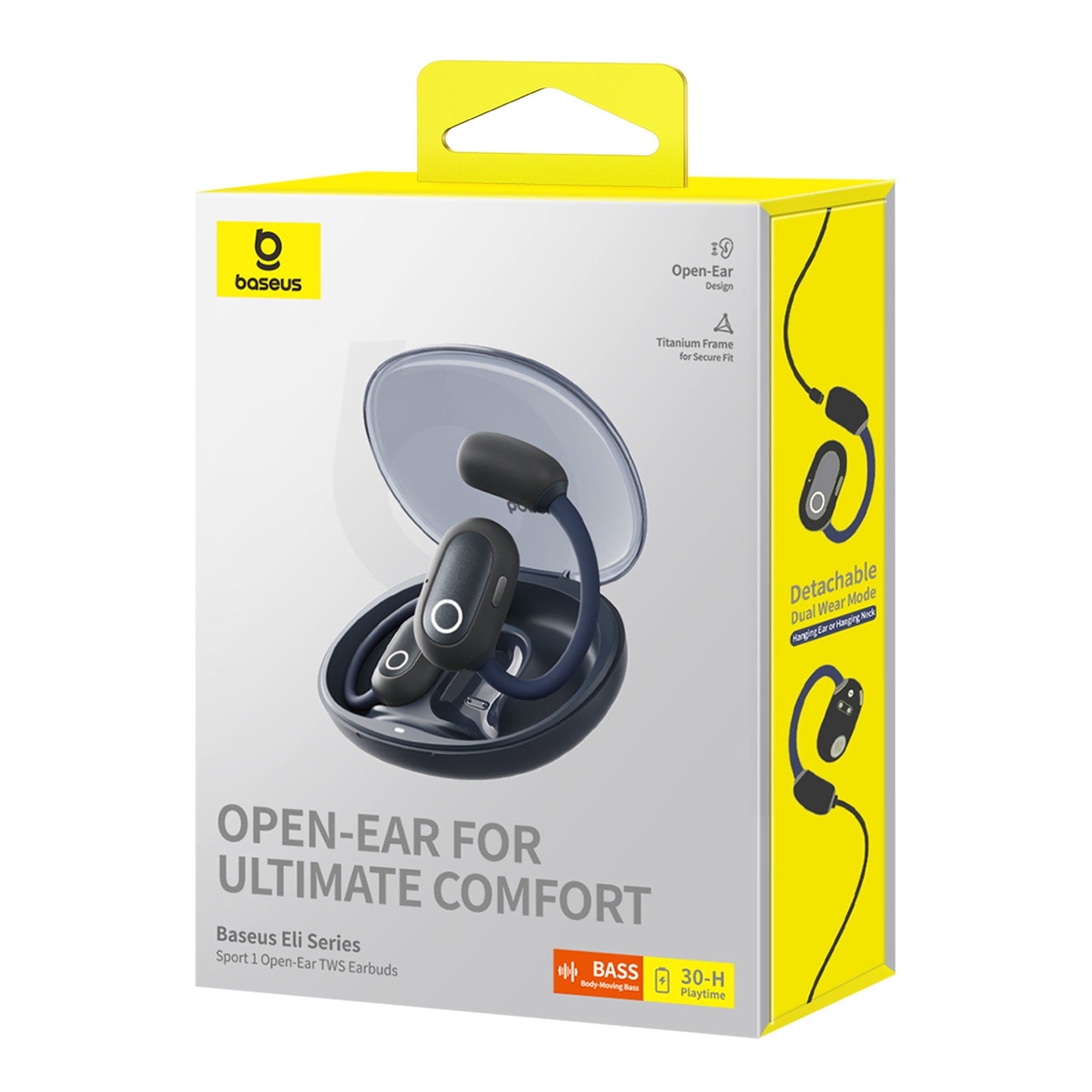 Bluetooth sluchátka Baseus Eli Sport 1 Open-Ear TWS Cosmic Black