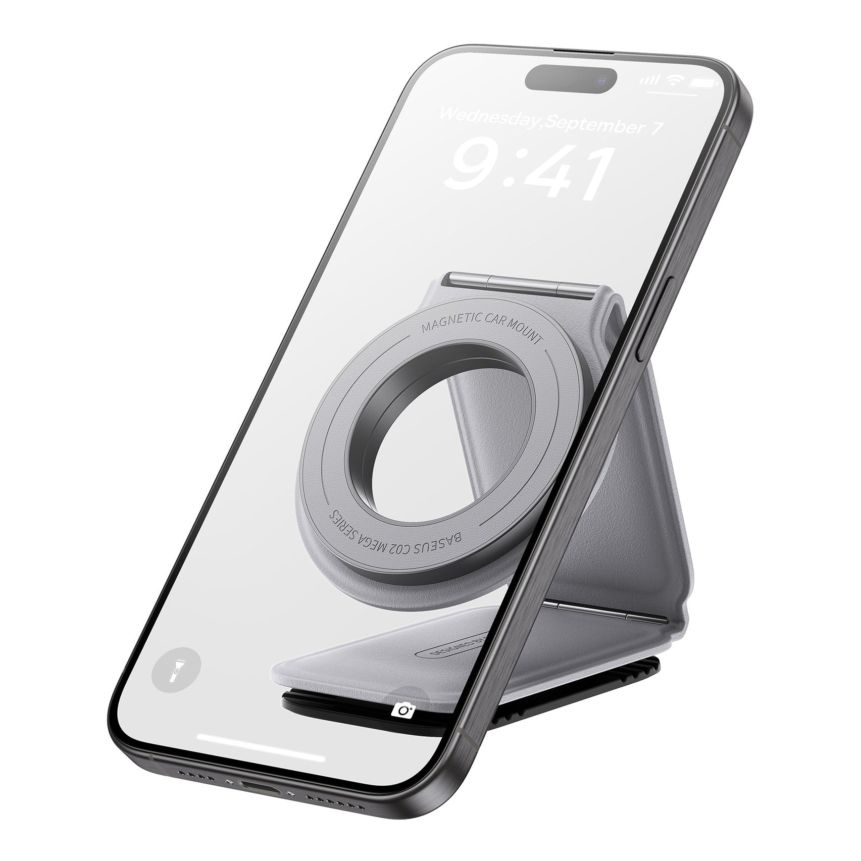 Držák do auta s magnetem Baseus C02 Prime Trip na palubní desku šedý