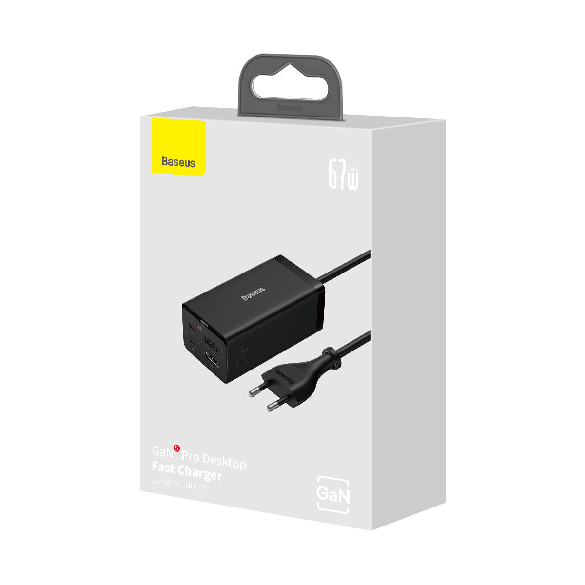 Dokovací stanice s nabíjením 4v1 Baseus GaN5 Pro 67W 2xUSB-C, 1xUSB, 1xHDMI černá
