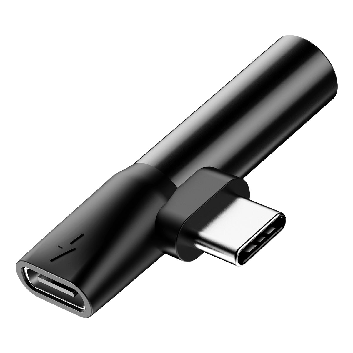 Audio adaptér s redukcí Baseus z USB-C na USB-C a 3,5mm jack černý