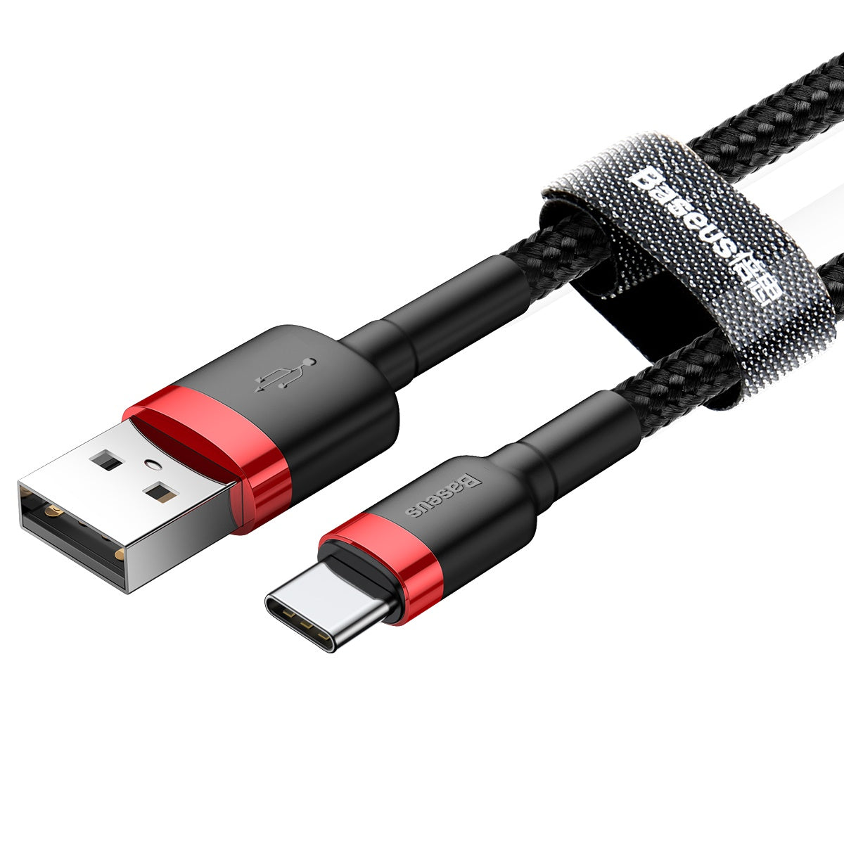 Kabel Baseus Cafule USB/USB-C 2m 2A červeno-černý