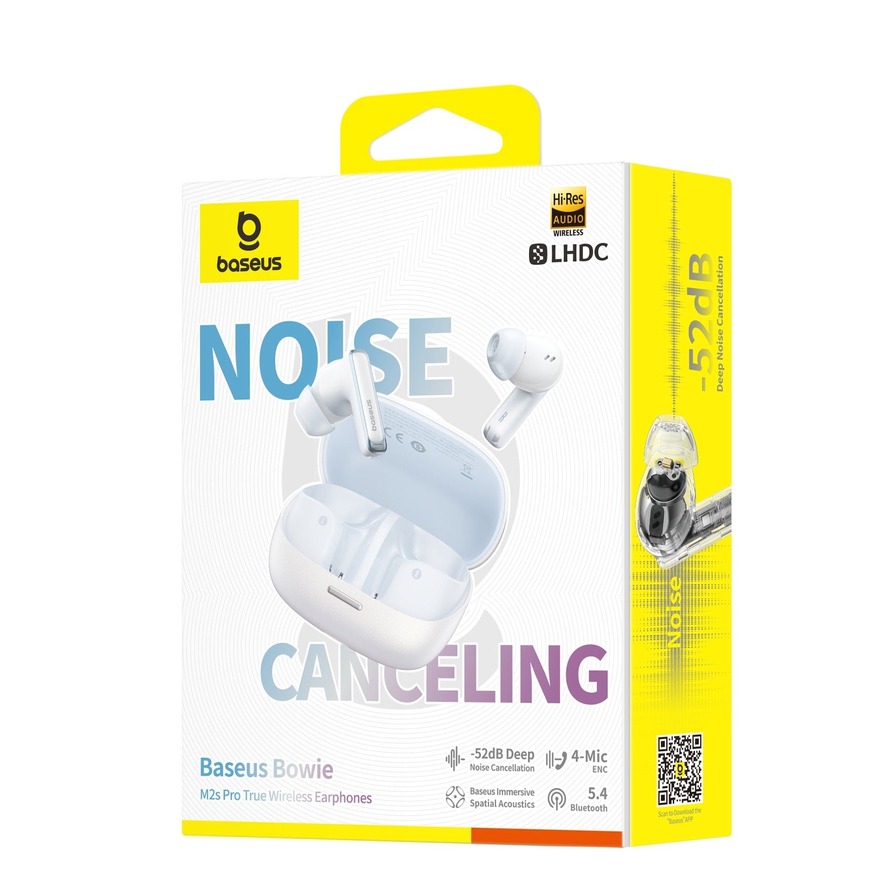 Bluetooth sluchátka Baseus Bowie M2s Pro bílá