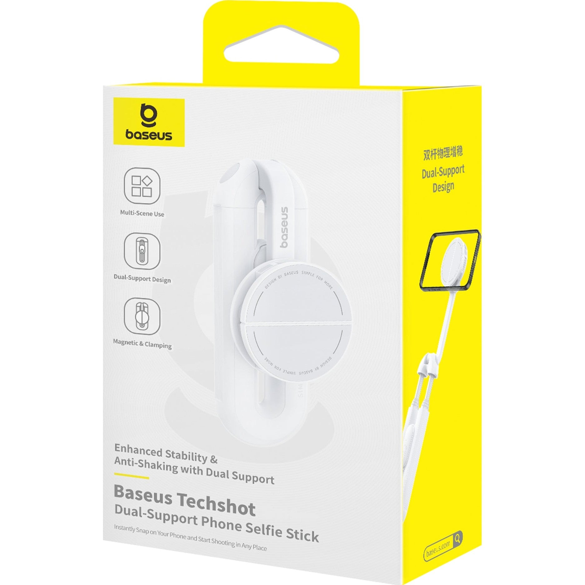 Selfie tyč s bluetooth Baseus TechShot bílá