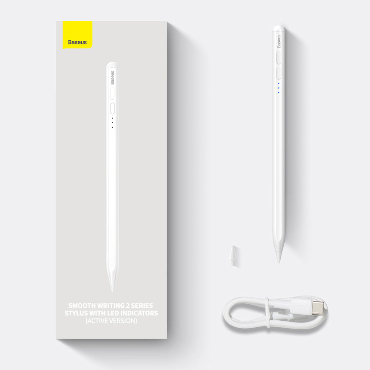 Stylus Baseus Smooth Writing 2s LED indikátory bílý