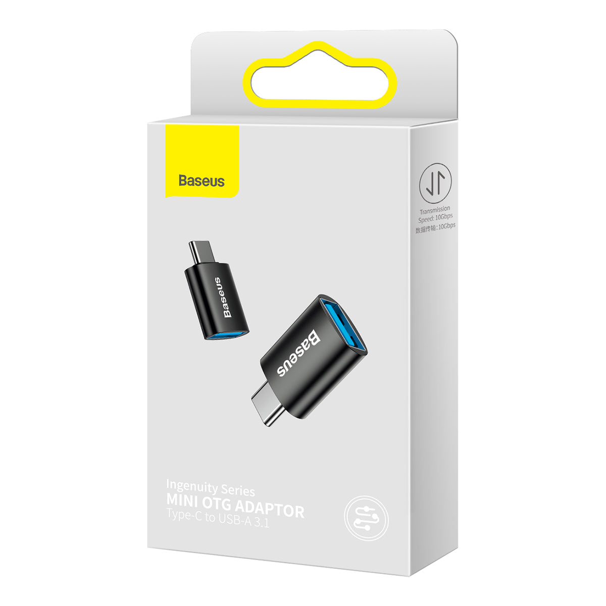 Adaptér Baseus Ingenuity Series Mini OTG USB-C/USB 3.1 (M/F) černý